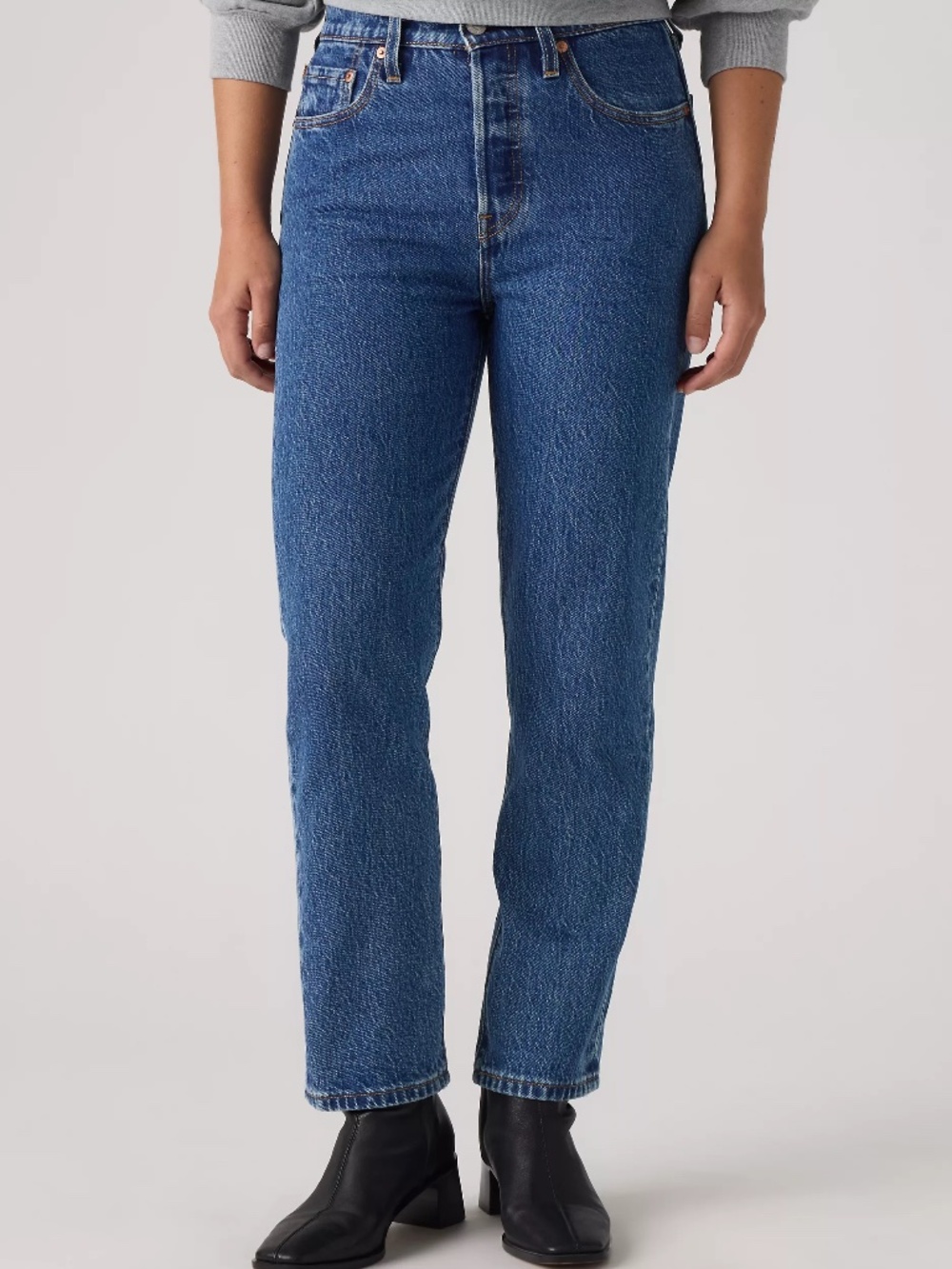 Levi's 501 Original Fit Cropped Jeans in Charleston Vision Wash W26xL28 NWT